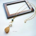 Druzy＊*ロングネックレス。