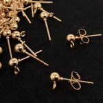 ❤️ 20個入り《ゴールド》3mm 丸玉カン付きピアス❤️