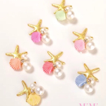 【再販５】カラフルシェルのsummerピアス