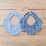 サークル刺繍⁑付け襟もくもくスタイ