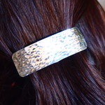 いつものシルバー(silver925)バレッタ【槌目】