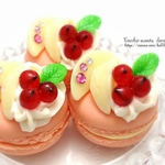 【SALE】ピーチメルバマカロン　バッグチャーム