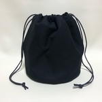 巾着バッグ  帆布   ブラック