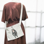 【sun-bear-pon様専用】型染めサコッシュ「マレーグマ３兄弟 次男」