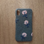 *受注製作*ミナペルホネン*skip*カーキ×サーモンピンク*mina perhonen*iPhoneケース*iPhoneカバー*スマホケース*スマホカバー