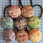 【限定セット】リバティ ジェニーズリボンズくるみボタン ヘアゴム 38mm×8色セット