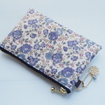 ★スケルトンポーチ　LIBERTY　Felicite　フェリシテ　53L　ビニコのカードポーチ　◆小物入れ、お財布にも