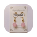 【送料無料】ピンク×金平糖 イヤリング/ピアス