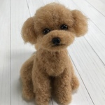 羊毛フェルト  犬  トイプードル【レッド】