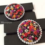 400円→300円リバティくるみゴムパール刺繍(