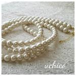 ☆再販☆コットンパールのシンプルなロングネックレス