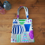 【限定】pot & dot ミニトートバッグ （grey-blue）
