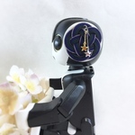 ロボホン　耳飾り　【流れ星】　水引製　紺