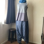 浴衣リメイク サルエルパンツ⑵