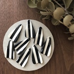 4pcs Handmade* 資材 B-499 stripe pendants