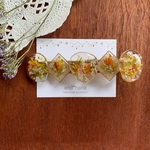  お花の*レジンヘアクリップ   春夏色