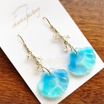 しゃらしゃら海塗りシェルのイヤリング・ピアス