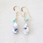 14KGF dendriteopal turquoise pierce[kgf0679]