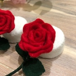 送料無料！薔薇の一輪ブローチ