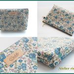 ★LIBERTY　Felicite　フェリシテ　28B　(エメラルドブルー) 　ビニコの中布・内ポケット・まち付きポーチ　