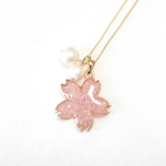 桜のネックレス（ローズクオーツ）