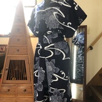 着物 浴衣反物から リメイク ワンピース 本染 リゾート  夏 綿 