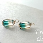 【Tricolor Quartz】希少 レア ピアス イヤリング