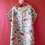 【 と〜んちゃん様オーダー】水彩風お花畑 リネンワンピース　mix 