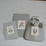 ハーブ刺繍の3点セット