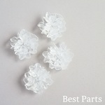10pcs フラワーカボション クリア