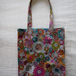 aa様　ご依頼品*マチ付きバッグ*リバティ*SmallSusannna*ピンク青*33×30×5