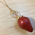 strawberry necklace .