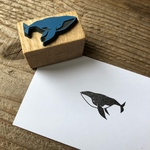 ザトウクジラのはんこ ゴム版はんこ