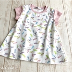 【size110】Flare-Tシャツ〈キャンディ柄×アッシュピンク〉