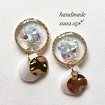 夏限定✧︎ シェル×シェル ゴールド ✱︎ハンドメイドピアス