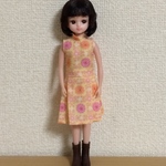 プリーツスカートのワンピース