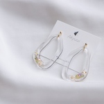 dry flower×clear hoop pierce/earring