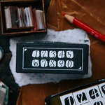  凹板数字　 DIY ゴムスタンプセット