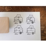 再販!!書き込める  本好きクマさんstamp【文字入れオーダーも可】