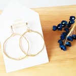 おおきかフープのシンプルイヤリング(ノンホールピアス/イヤリング／ピアス)