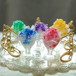 シロップたっぷり✩.*˚かき氷キーホルダー✩.*˚フェイクスイーツ