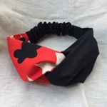 花 red×black*クロスヘアバンド