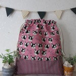 ☆新作☆　フレンチブルドッグ柄  お着替え袋　体操着袋　体育袋　巾着袋　入園入学