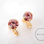 ヴィンテージスワロフスキースタッドピアス/イヤリング light amethyst