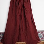 サルエルパンツ　リネン　レッド　パンツタイプ　　