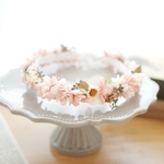 baby  flower  crown〜小花と木ノ実のピンクナチュラルガーデン〜baby&kids花冠