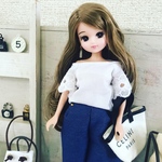 リカちゃん服♡袖レース白カットソー♡単品♡リアルクローズ  