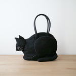 『 ko-bako / black ・中サイズ』 香箱座りの猫鞄