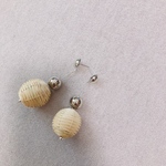 シルバーラタンボールピアス