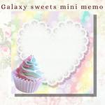 【送料無料】数量限定 Galaxy sweets カップケーキ ミニメモ 30枚入り